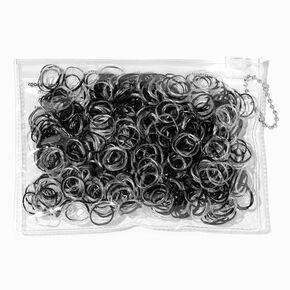 Black &amp; Clear No More Snag Mini Hair Ties - 1000 Pack,