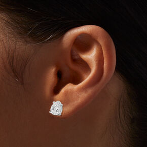 ICING Select Sterling Silver 8MM Cubic Zirconia Pear Stud Earring,