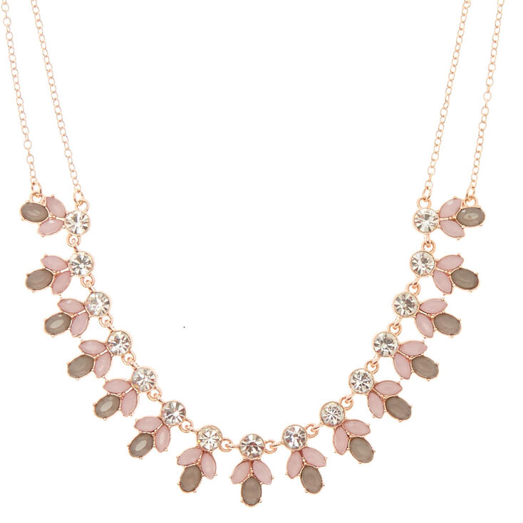 Rose Gold Romantic Statement Necklace,