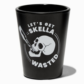 Black Skella Wasted Halloween Shot Glass,