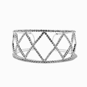 Silver-tone Zig Zag Cuff Bracelet,