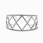 Silver-tone Zig Zag Cuff Bracelet,