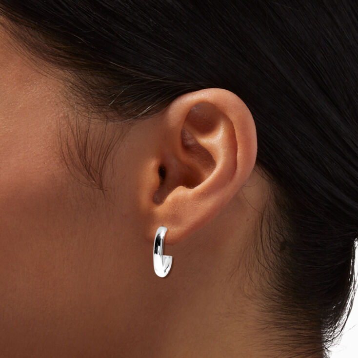 Icing Select Sterling Silver 16MM Chunky Hoop Earrings ,