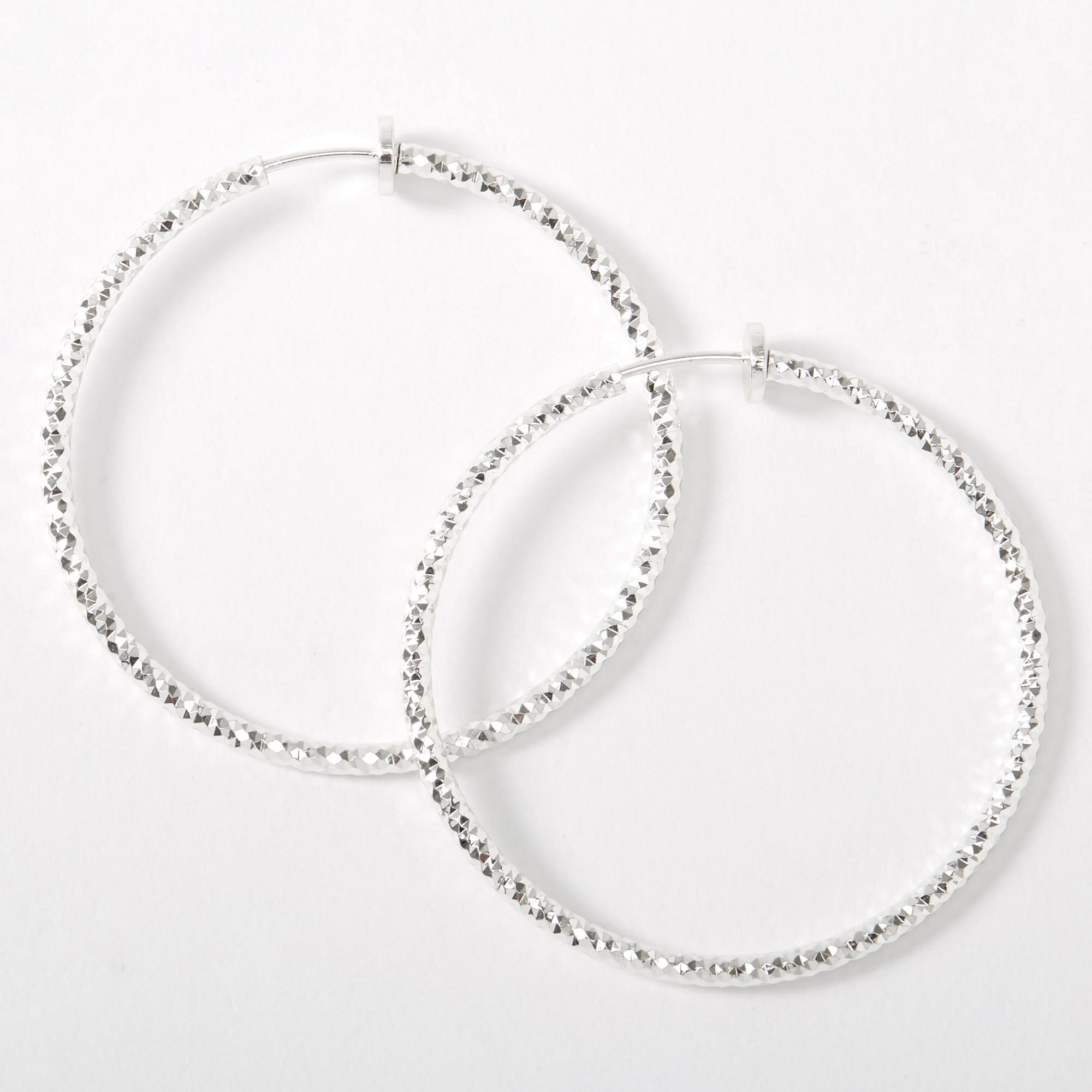 Clip on silver hoop earrings deals