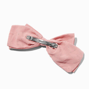 Blush Embellished Triple Layer Hair Bow Clip,