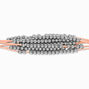 Pink Multi-Strand Silver-tone Beaded Bolo Bracelet ,