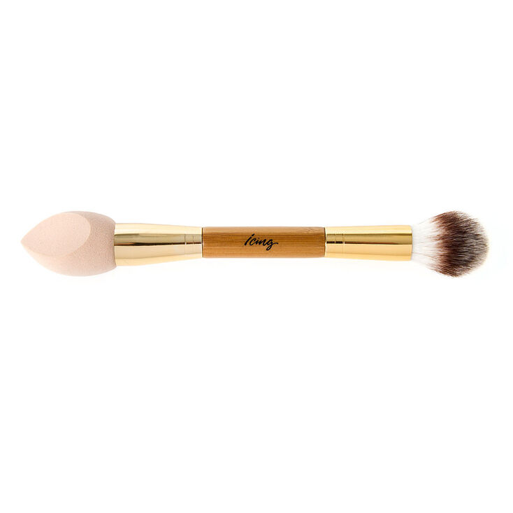 Bamboo Dual Ended Foundation Brush & Sponge,