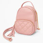 Pearl Studded Mini Backpack Crossbody Bag - Pink,