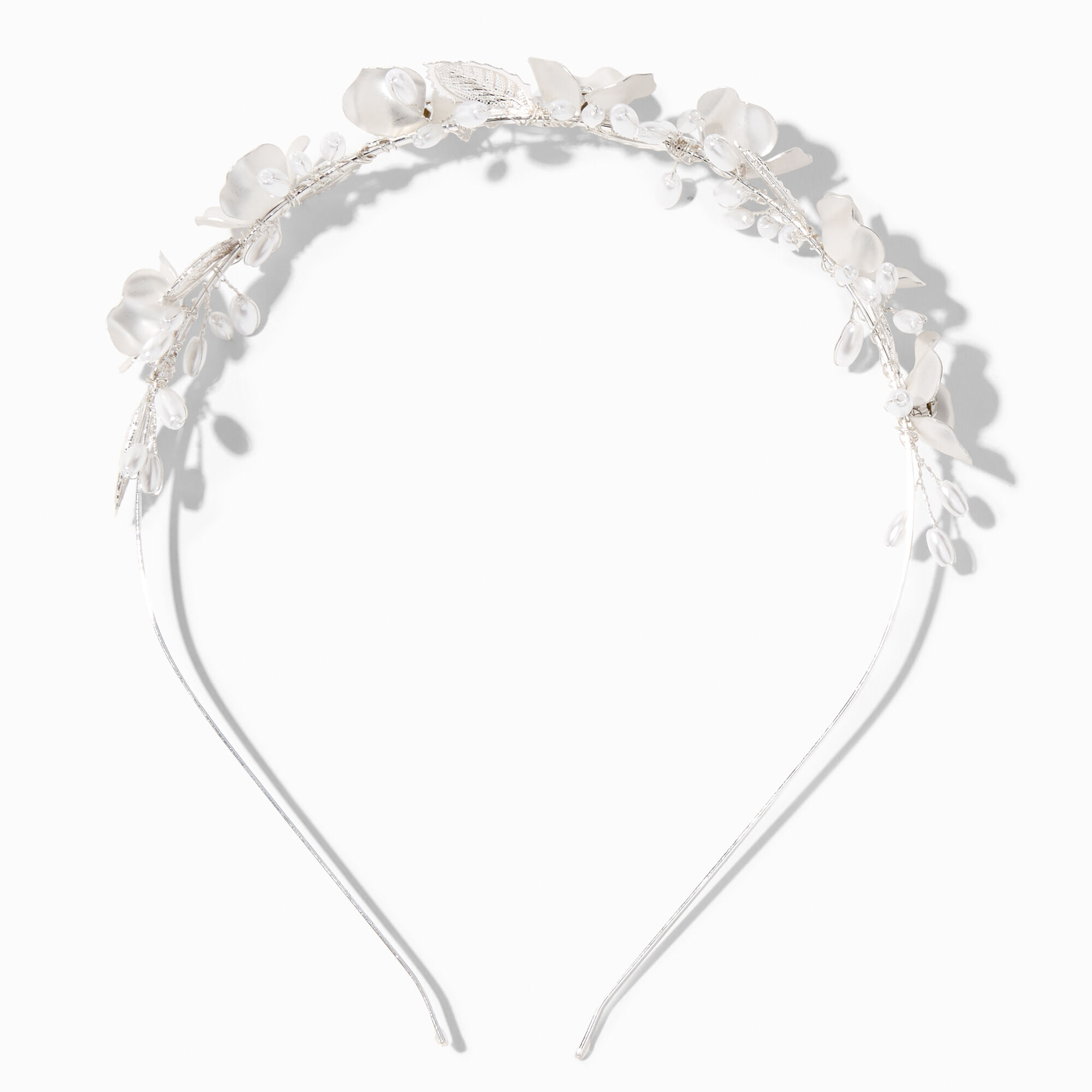 Silver deals flower headband