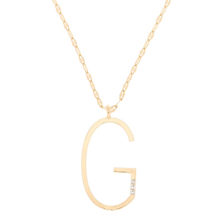 Gold Large Initial Pendant Necklace G - Letter G Pendant Necklace Gold Large Initial Pendant Necklace G - Letter G Pendant Necklace