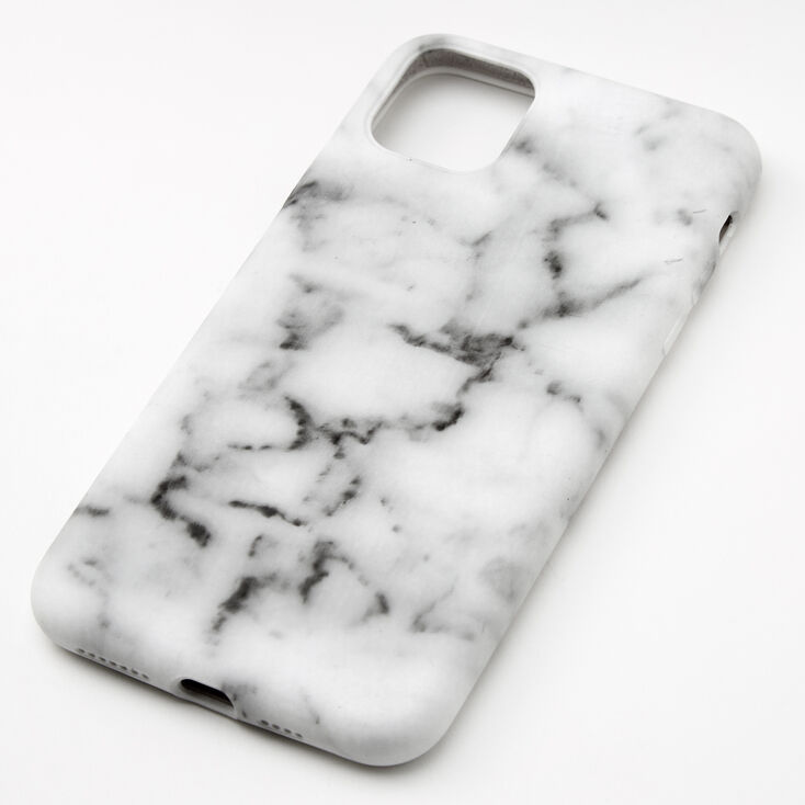 White Marble Protective Phone Case - Fits iPhone 11 Pro Max,