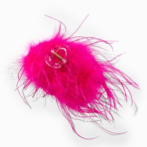 Hot Pink Feather Large Hair Claw,