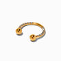 Gold-tone 16G Crystal Horseshoe Septum Nose Ring,