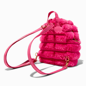 Bright Pink Furry Backpack,