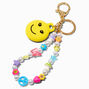 Happy Face Beaded Tech Tracker Holder - Compatible With Apple AirTags&reg;,