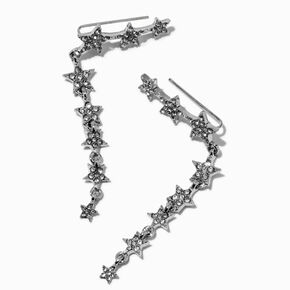 Crystal Star Crawler Ear Cuff Earring,