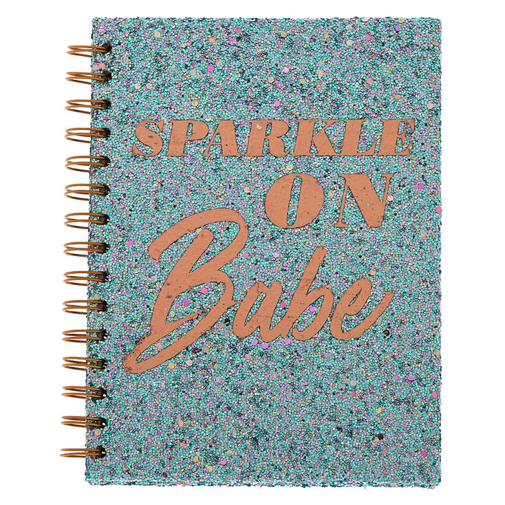 Sparkle on Babe Glitter Journal - Blue,