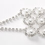 Silver Rhinestone Peekaboo Bubble Pearl Chain Bracelet,