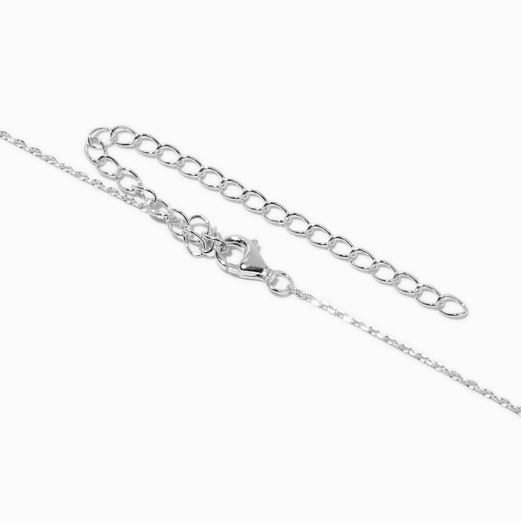 Disney Stitch Sterling Silver Druzy Pendant Necklace,