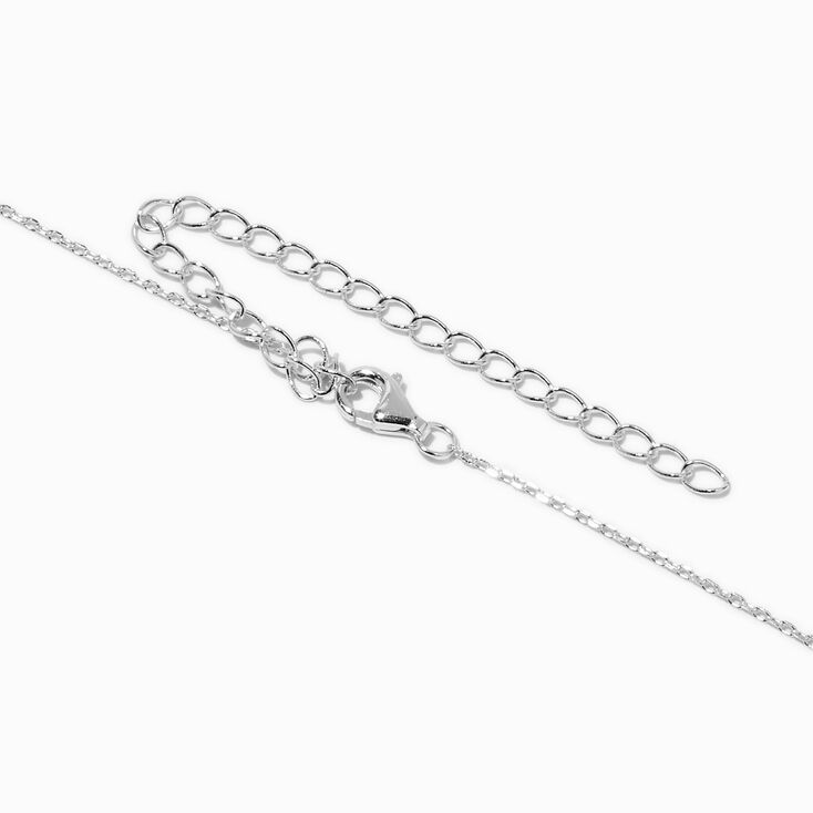 Disney Stitch Sterling Silver Druzy Pendant Necklace,