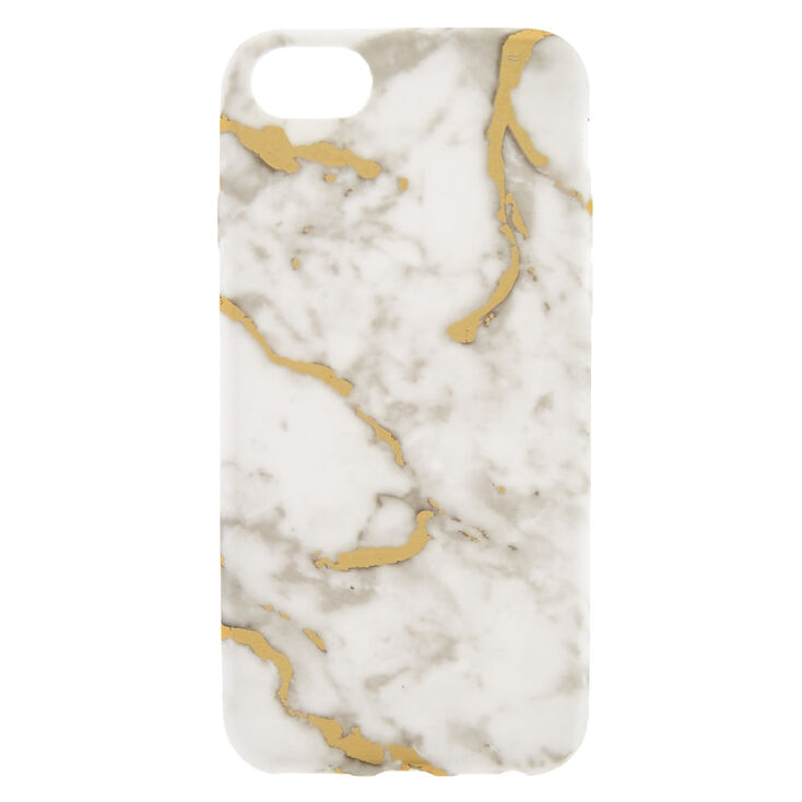 White + Gold Marble Phone Case - Fits iPhone 6/7/8,