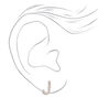 Silver Crystal Initial Stud Earrings - J,