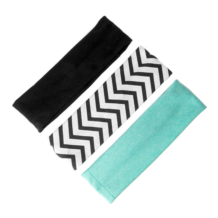 Mint, Black, & Chevron Headwraps,