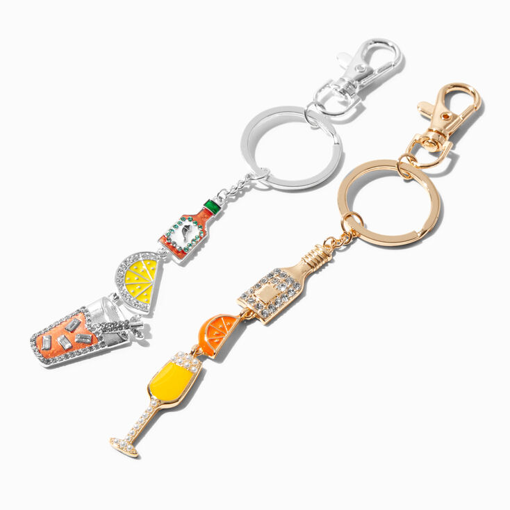 Best Friends Cocktail Charms Keychains - 2 Pack,