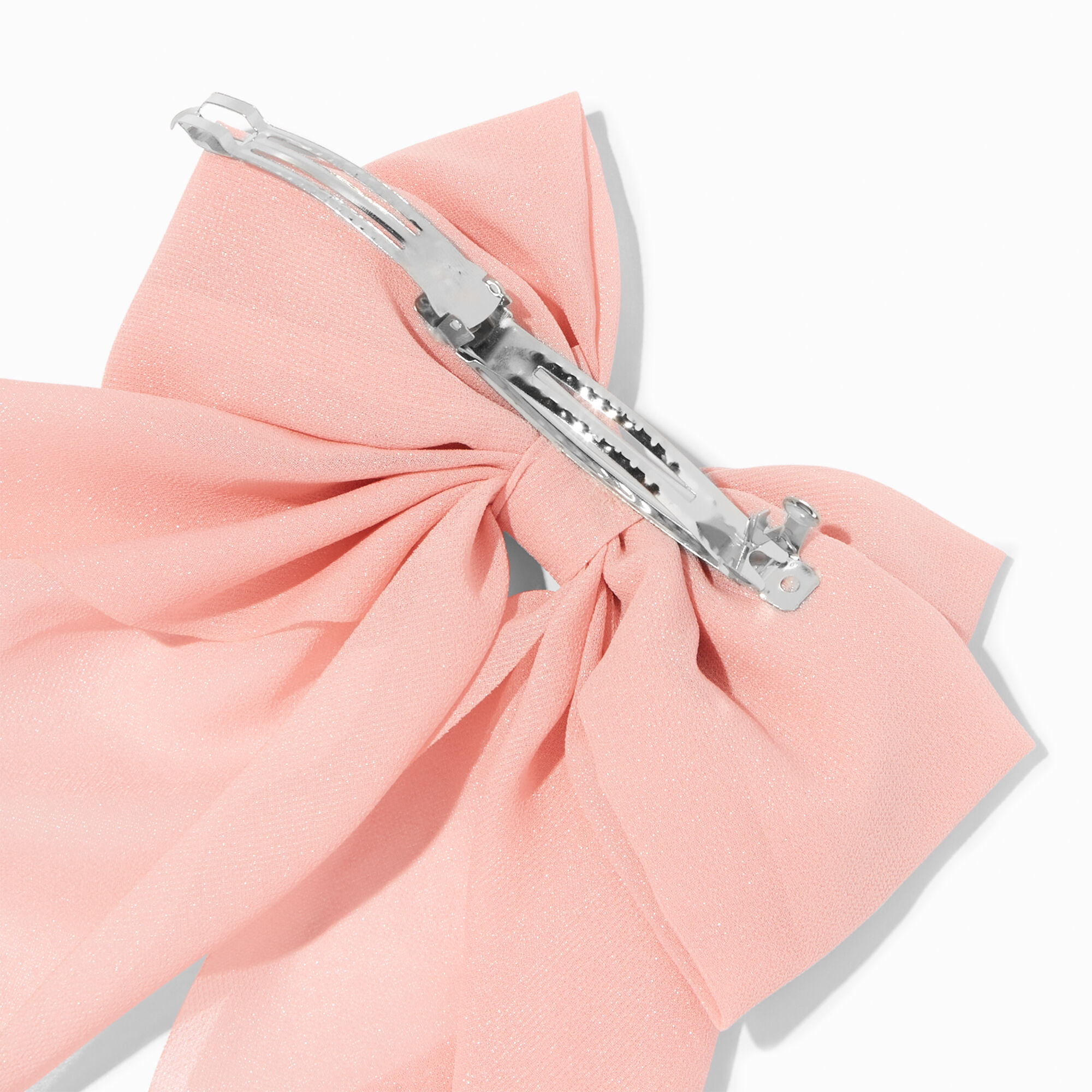 Blush Pink Bow Long Tail Hair Bow Clip | Icing US