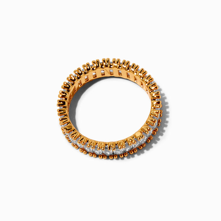 Icing Select 18k Yellow Gold Plated Cubic Zirconia Eternity Ring,