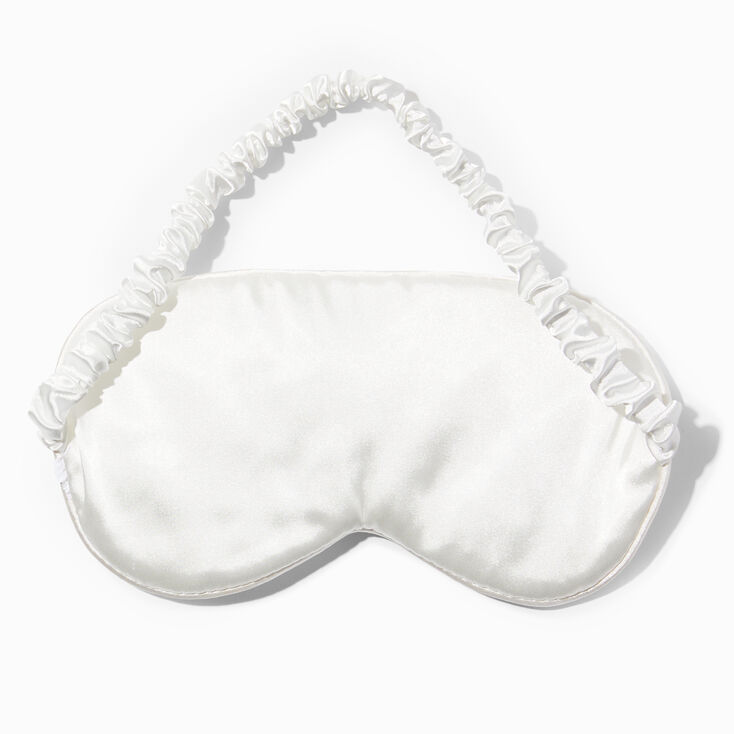 White Bling Satin Sleeping Mask,