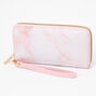 Pink Marble Wristlet,
