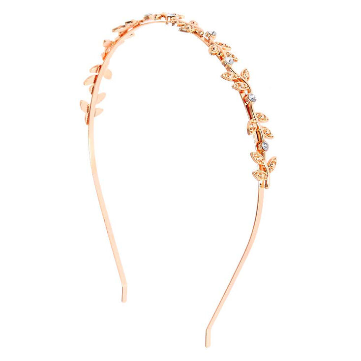 Rose Gold Stone Vine Headband,