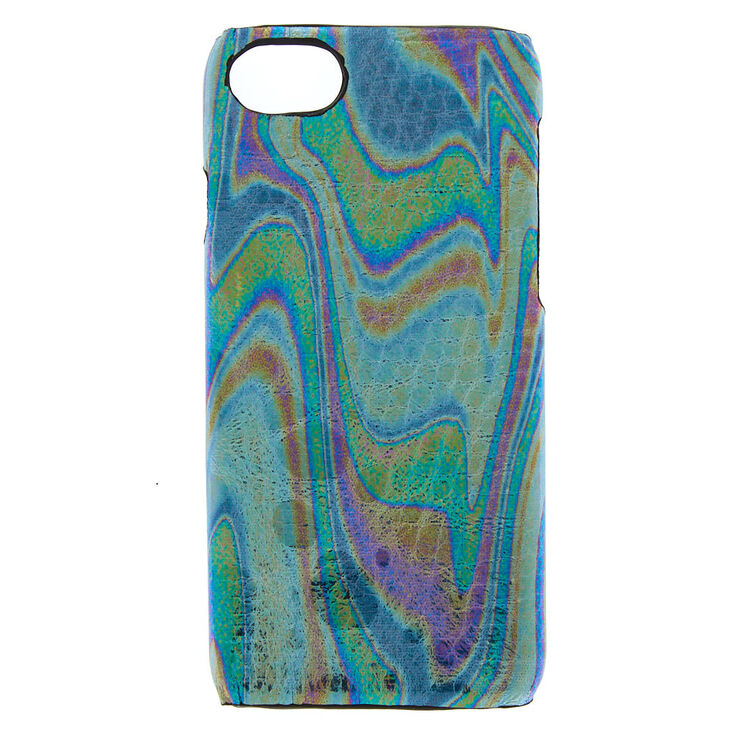 Oil Slick Snake Skin Phone Case - Fits iPhone 6/7/8 Plus,
