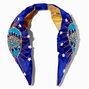 Blue Beaded Evil Eye Headband,