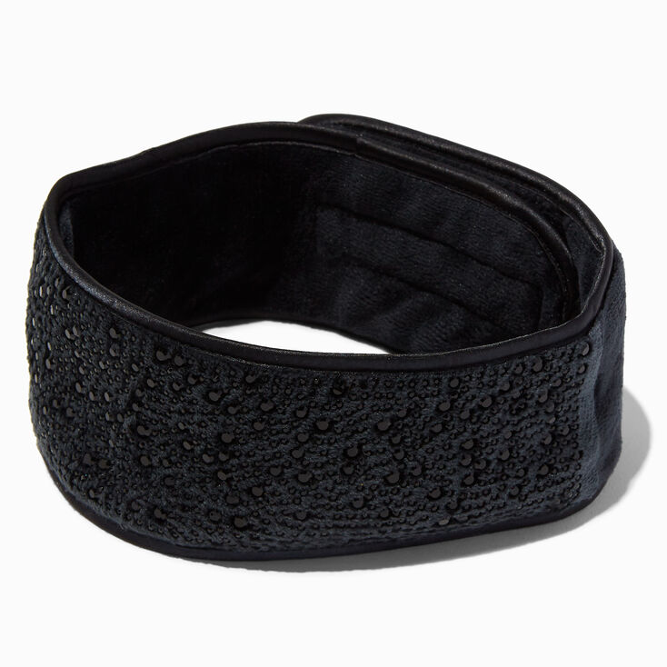 Black Mega Bling Headwrap,