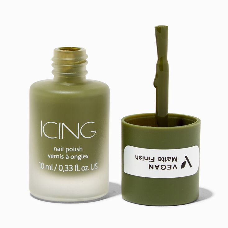 Vegan Matte Effect Nail Polish - Olive,