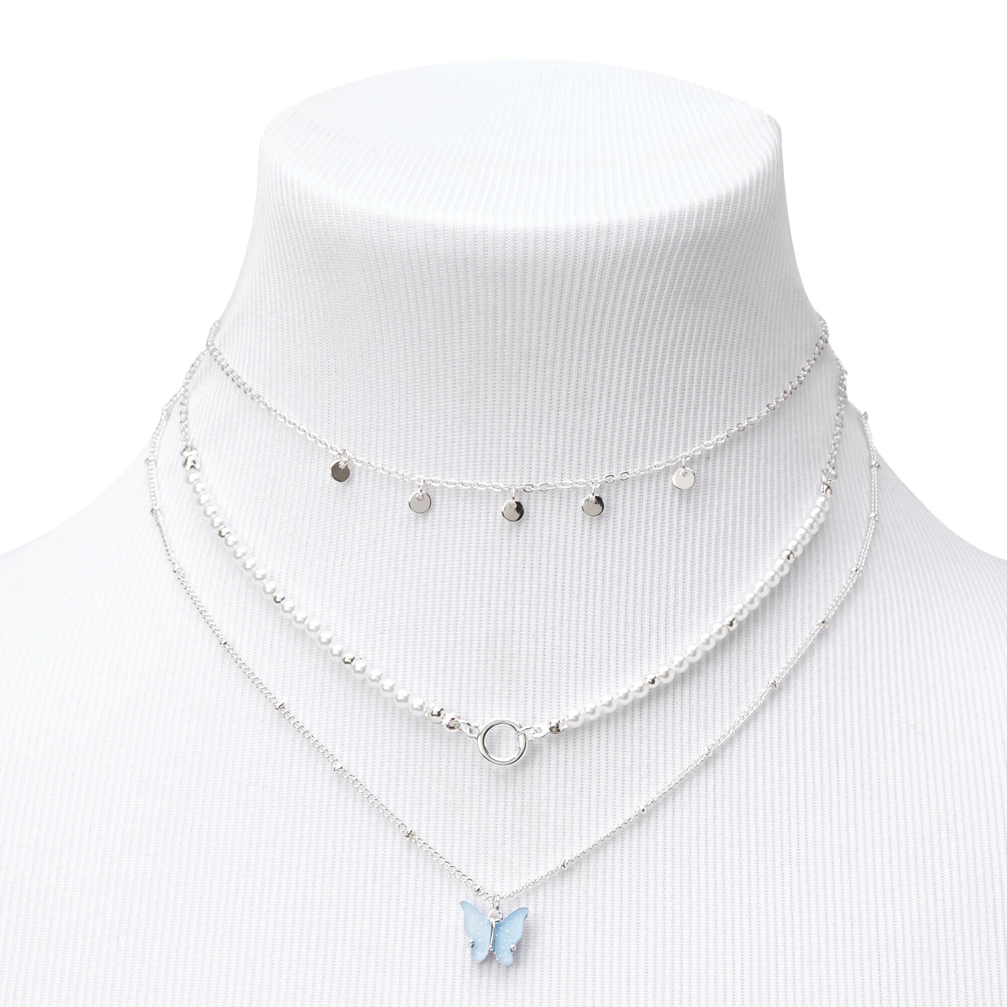 Pale blue necklace top