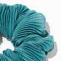 Pleated Teal Hair Scrunchie,