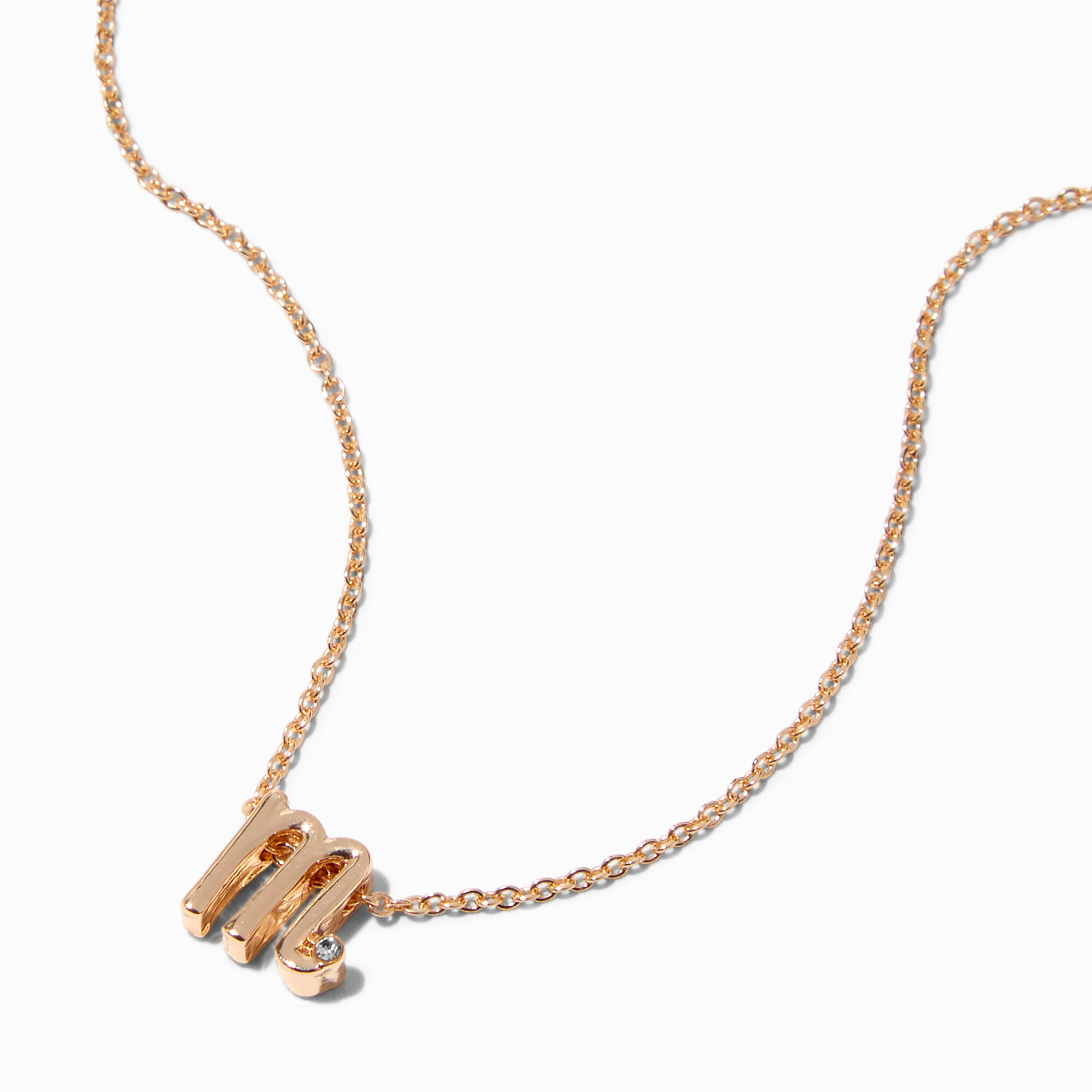 Cursive sales m necklace