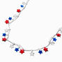 Red, White, &amp; Blue Stars Light Up Necklace,