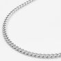 Silver Cuban Chain 20&quot; Necklace,