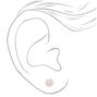 Sterling Silver Cubic Zirconia 4MM Round Stud Earrings - 3 Pack,