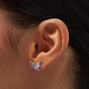 Pink &amp; Purple Ombr&eacute; Butterfly Stud Earrings,