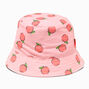 Peach Print Orange Bucket Hat,