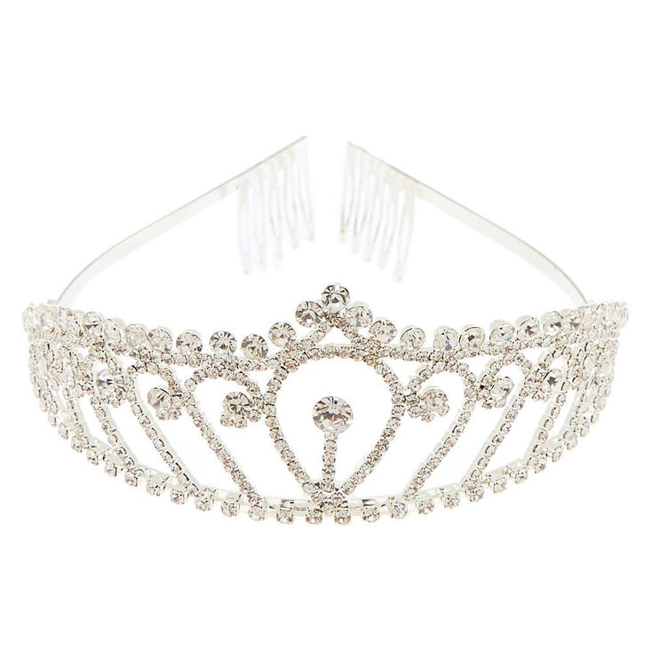 Silver Rhinestone Royal Tiara,