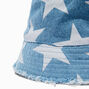 Star-Print Denim Bucket Hat,