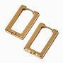 Gold-tone Rectangular Clicker Hoop Earrings,