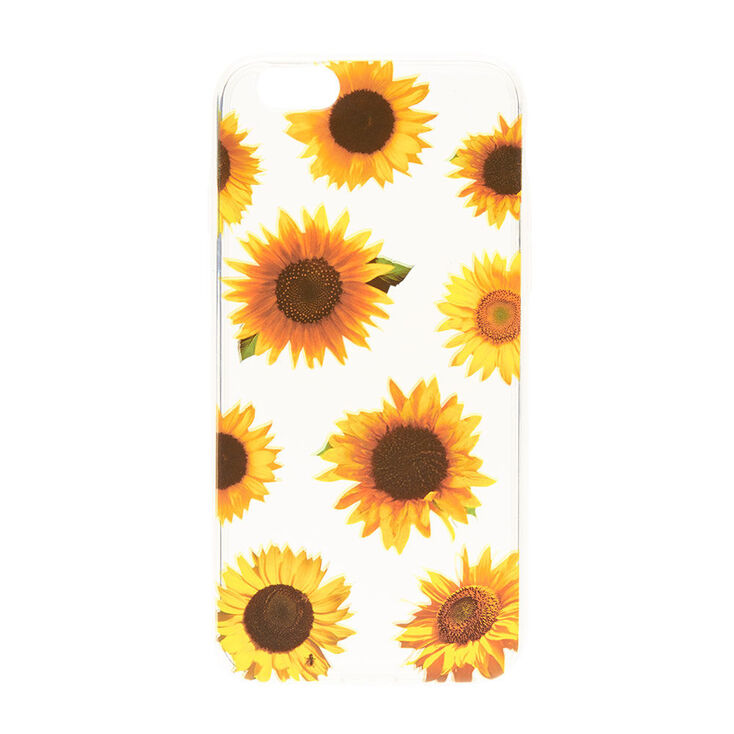 Clear Sunflower Print Phone Case Fits Iphone 6 6s Plus Icing Us