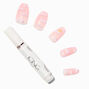 Cloudy Pink Skies Coffin Faux Nail Set - 24 Pack,